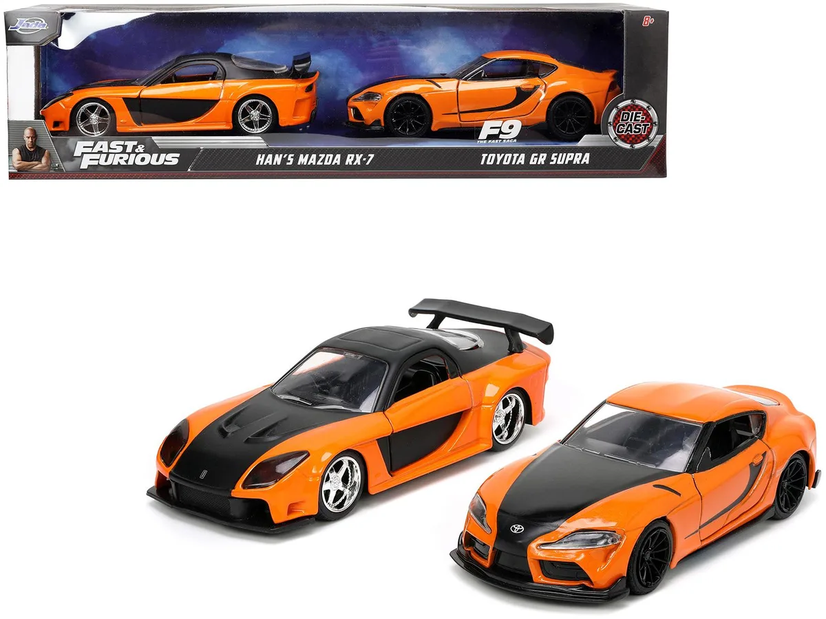 Jada Jada Fast &amp; Furious 1/32 Han's Mazda RX-7 &amp; Toyota GR Supra Set of 2 — product photo
