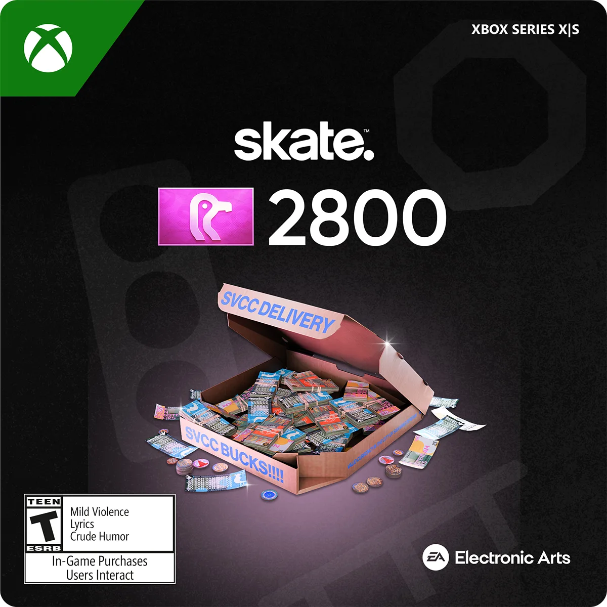 Electronic Arts Electronic Arts 7F6-00871 SKATE 2800 SV Bucks Xbox Series X|S downloadable game — product photo
