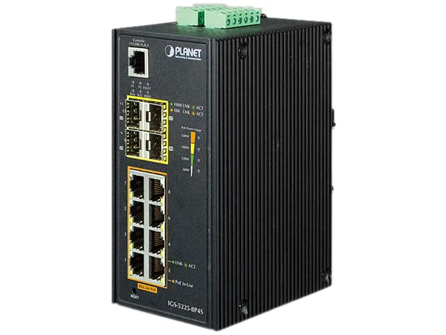 PLANET PLANET IGS-5225-8P4S 8-port PoE+ 4 SFP managed network switch — product photo