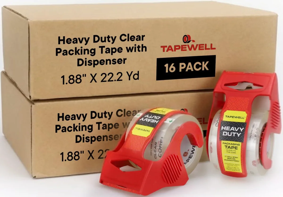  Royal 22-8 Packing Tape with Dispenser 1.5" Core 1.88" x 22.2 yd Pack of 16 — product photo