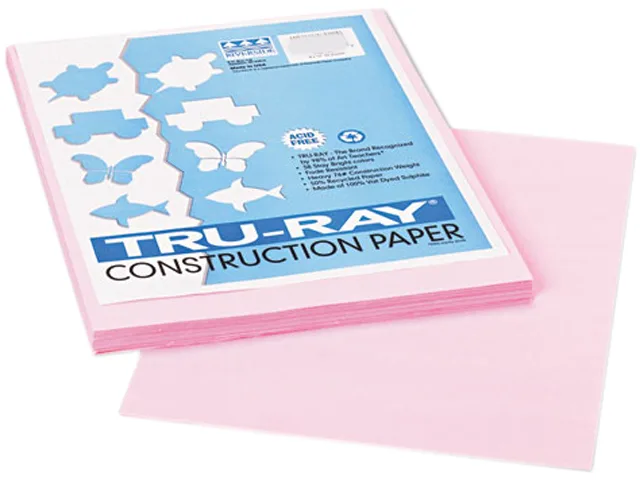 Pacon Pacon 103012 Construction Paper 9 x 12 Pink 76 lbs 50 Sheets — product photo