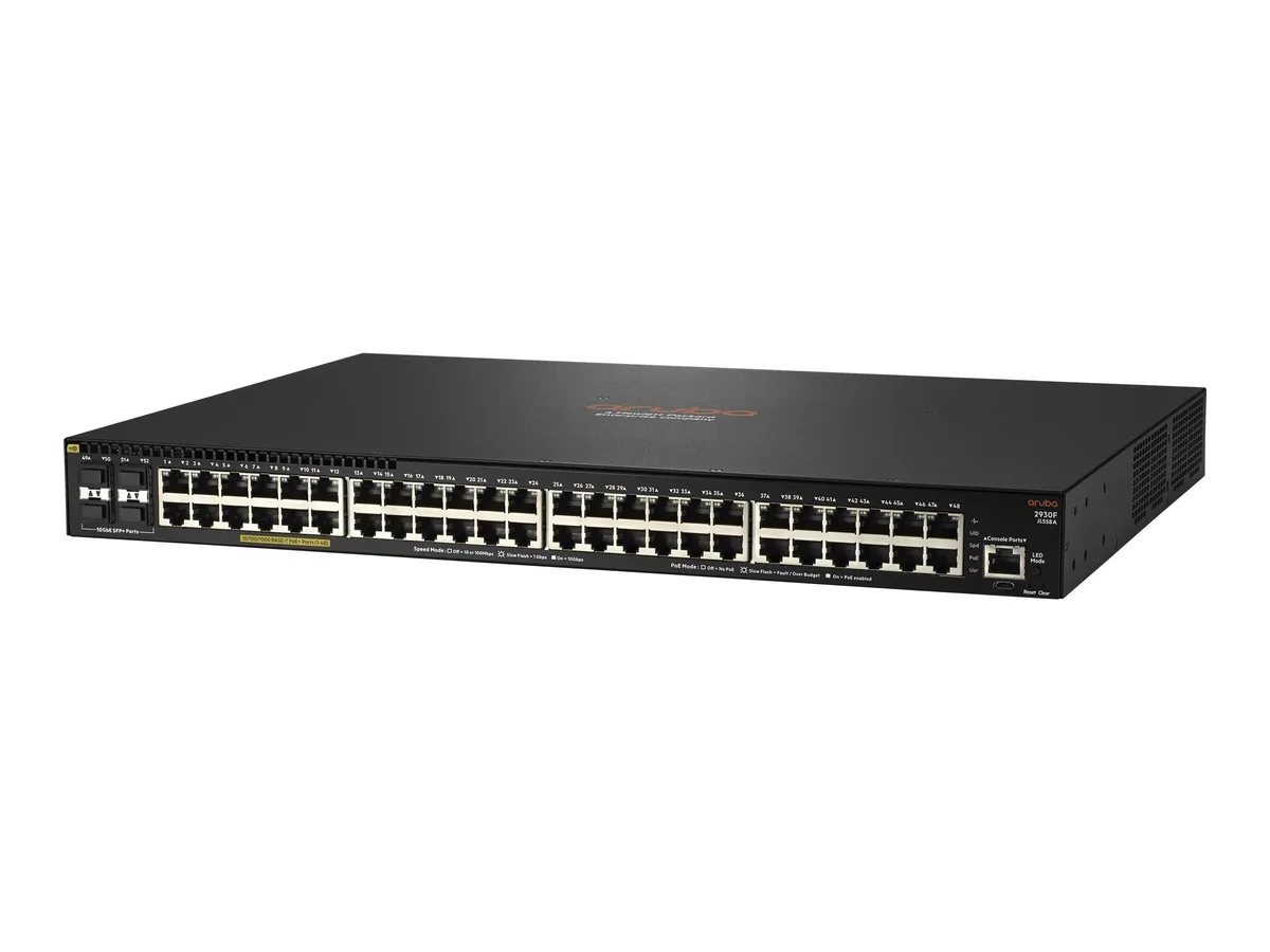 HP HP JL558A#ABA DUP Aruba 2930F 48G PoE+ 4SFP+ 740W network switch — product photo