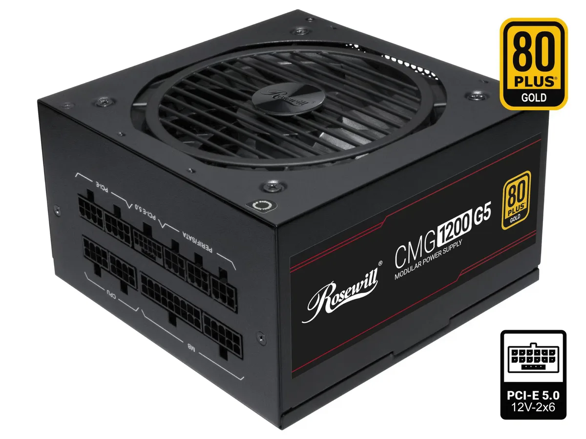 Rosewill Rosewill CMG1200G5 1200W ATX 3.0 3.1 80 Plus Gold fully modular power supply — product photo