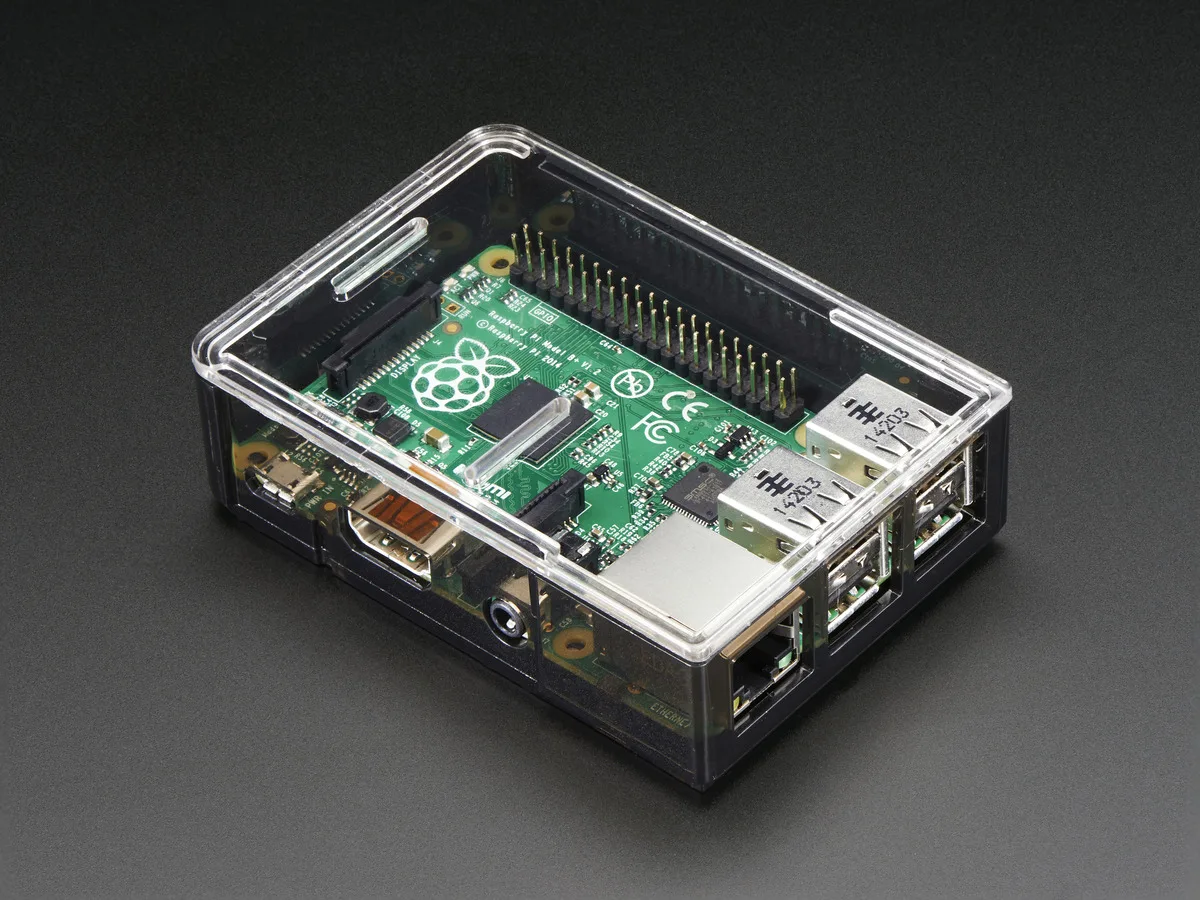 Adafruit Adafruit Raspberry Pi B+ / Pi 2 / Pi 3 Case Smoke Base engineering development tool — product photo