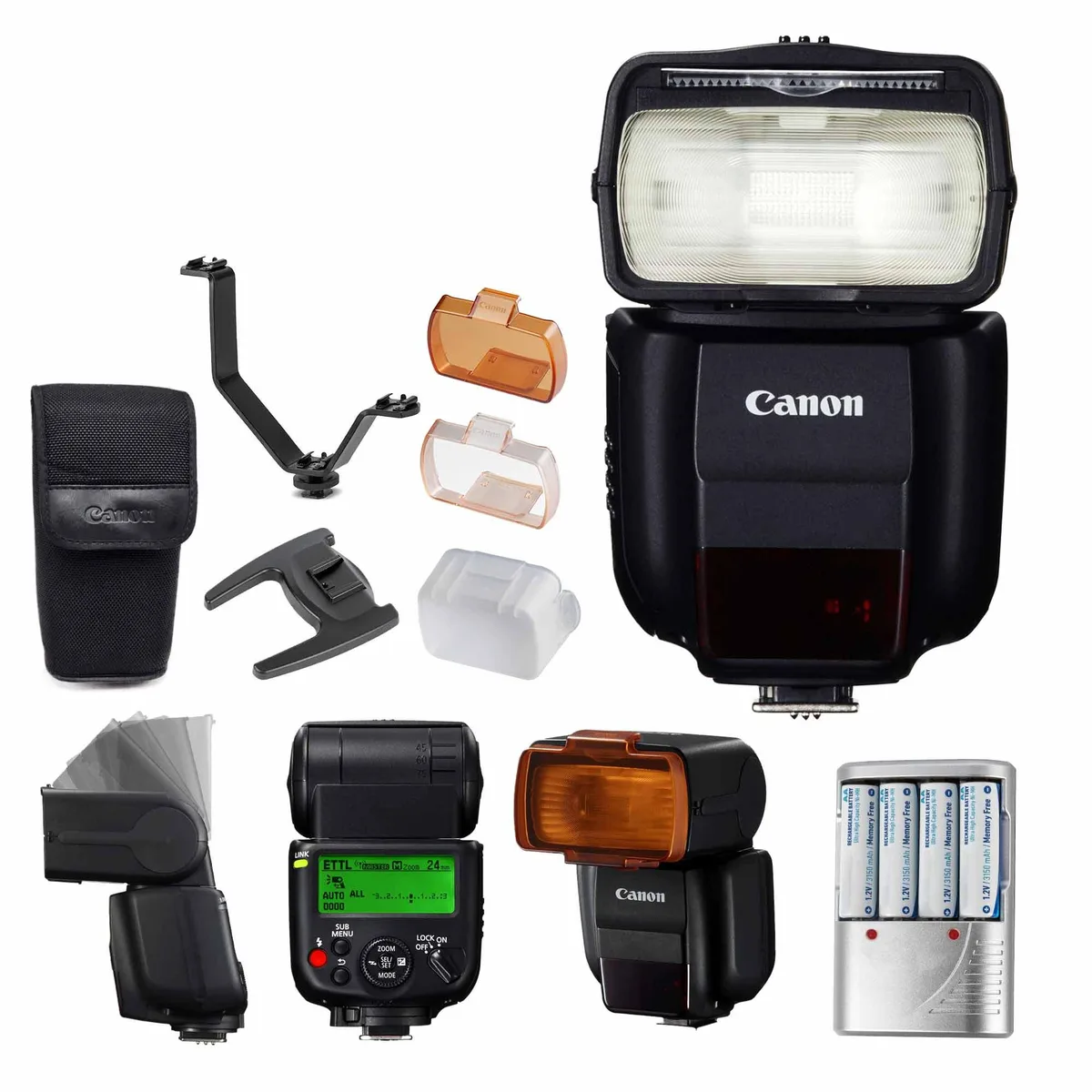 Canon Canon Speedlite 430EX III-RT Flash Bundle with Bracket, Batteries & Charger — product photo