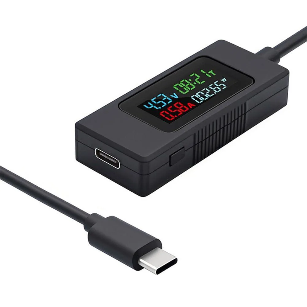 Fervit Fervit USB-C Tester 4-30V 0-6.5A Digital Multimeter Cable — product photo