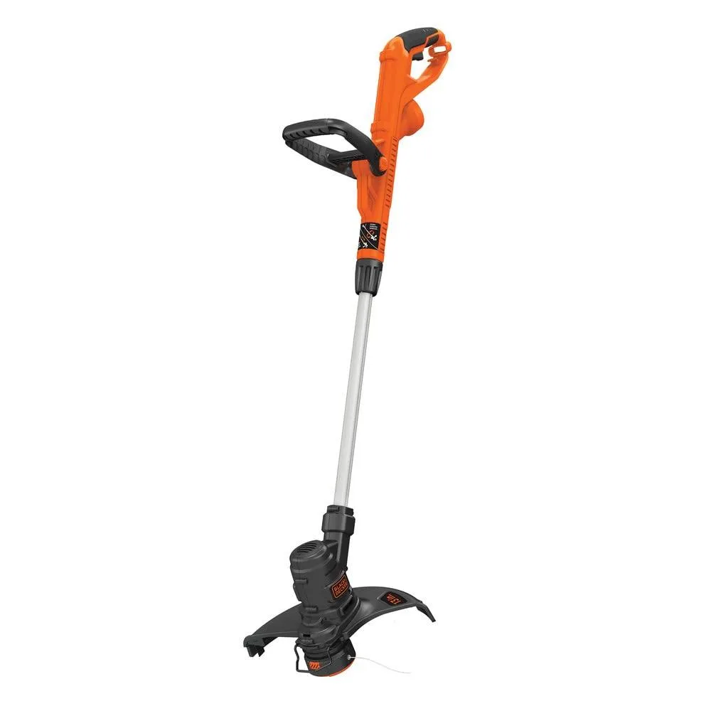 Orange and black corded electric string trimmer and wheeled edger with adjustable handle and 13-inch cutting head