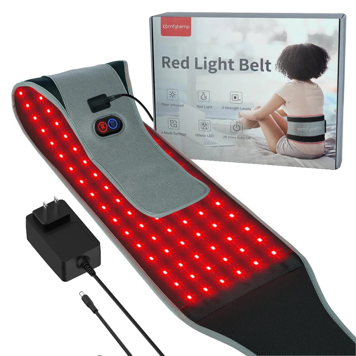  Comfytemp Red Light Belt 126 LEDs 660nm 850nm 50" x 8" Corded — product photo