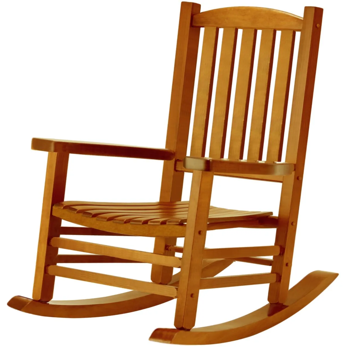  Hupmad Wooden Oversized Porch Rocker Chair Natural 400 lbs — product photo