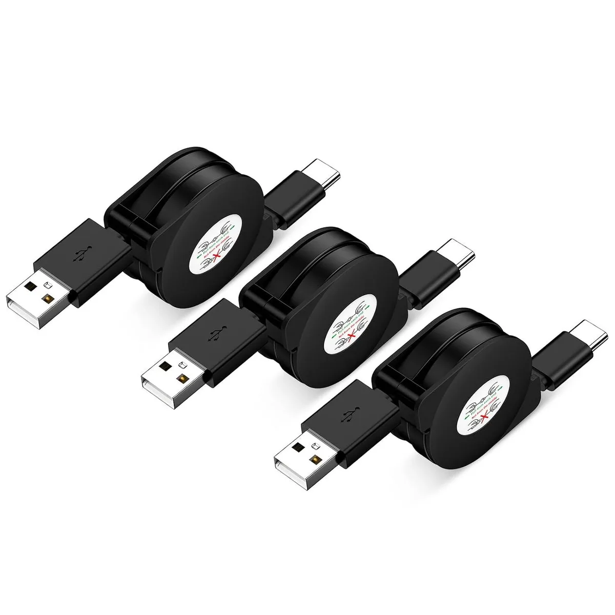 Mobee Mobee 3-Pack Retractable USB-C Car Charger Cables 3.3FT — product photo