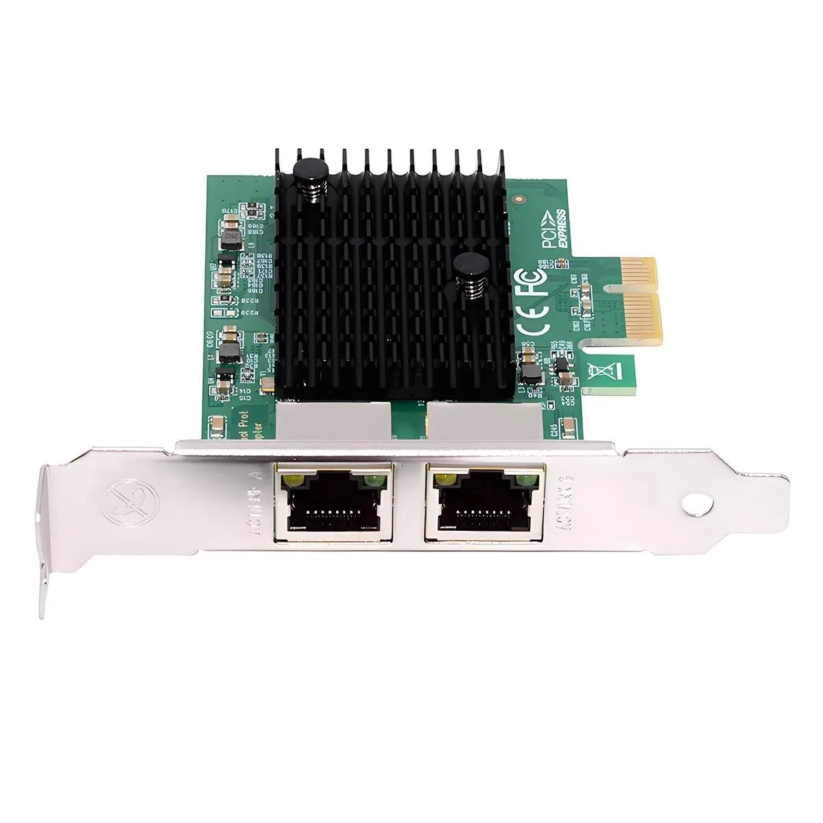 BoYata BoYata Dual Port 2.5Gbps PCIe x1 Network Adapter 2 in 1 accessory — product photo