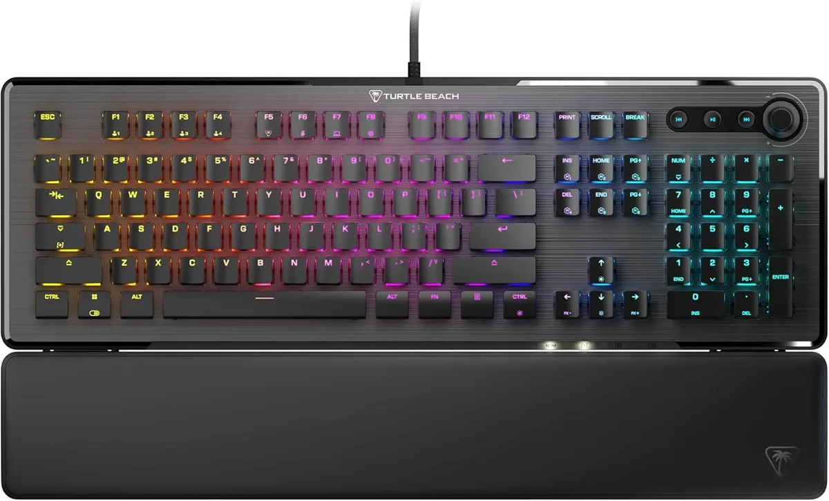 Turtle Beach/Voyetra Turtle Beach Vulcan II Full-Size Gaming Keyboard Titan II Red Switches Black — product photo