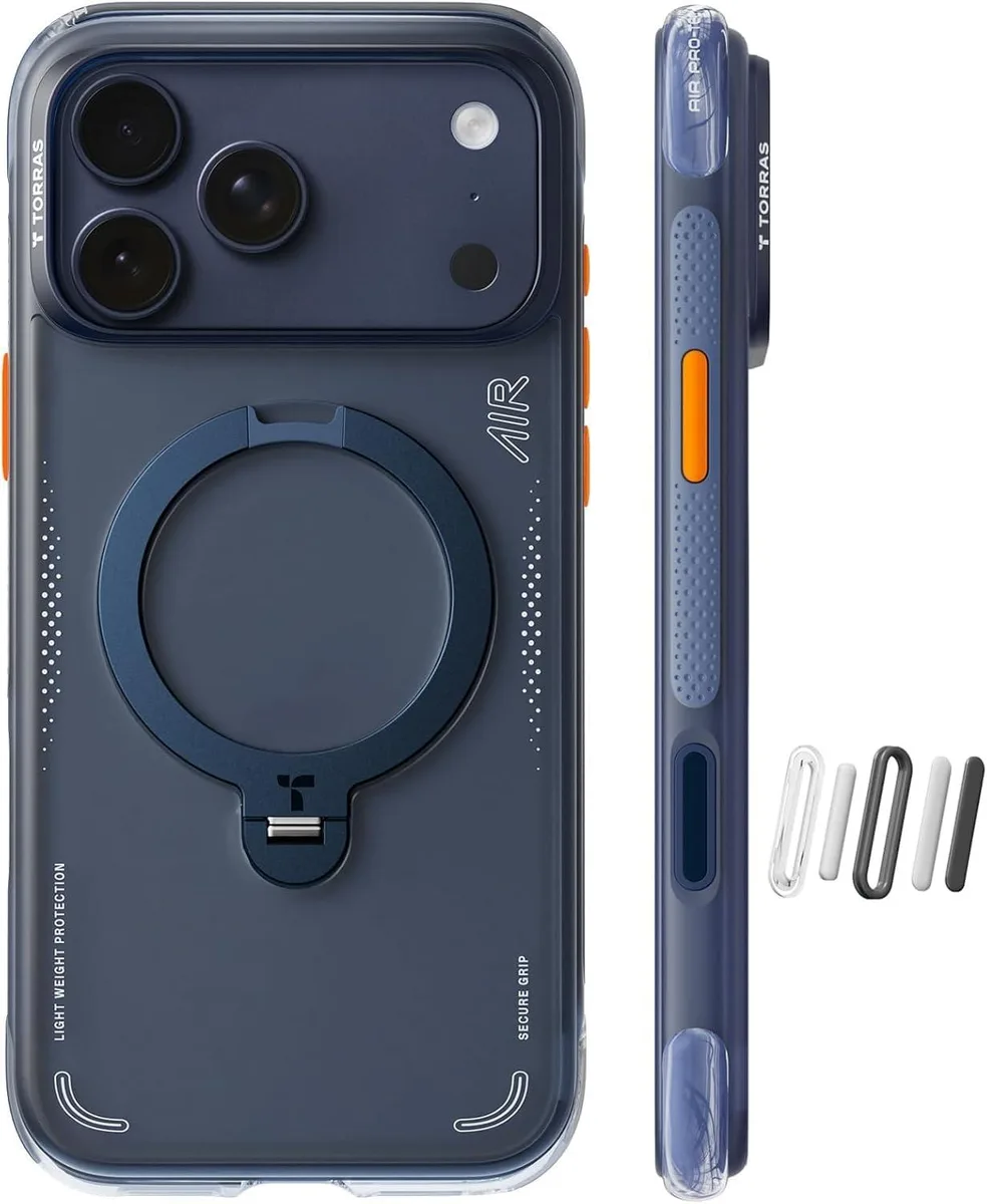 TORRAS TORRAS Ostand Q3 Air iPhone 17 Pro Max Case 6.9'' Midnight Blue — product photo