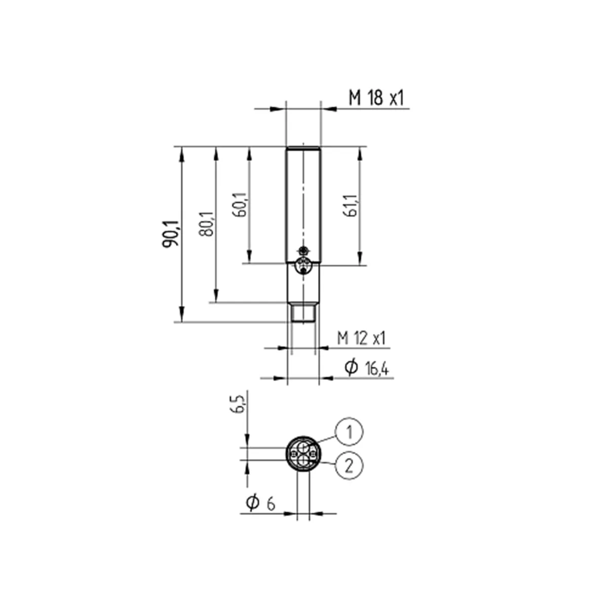 Wenglor Wenglor TC66PC3 Proximity Switch PNP 1000 mm 10...30 V DC IP67 M12 electrician tool — product photo