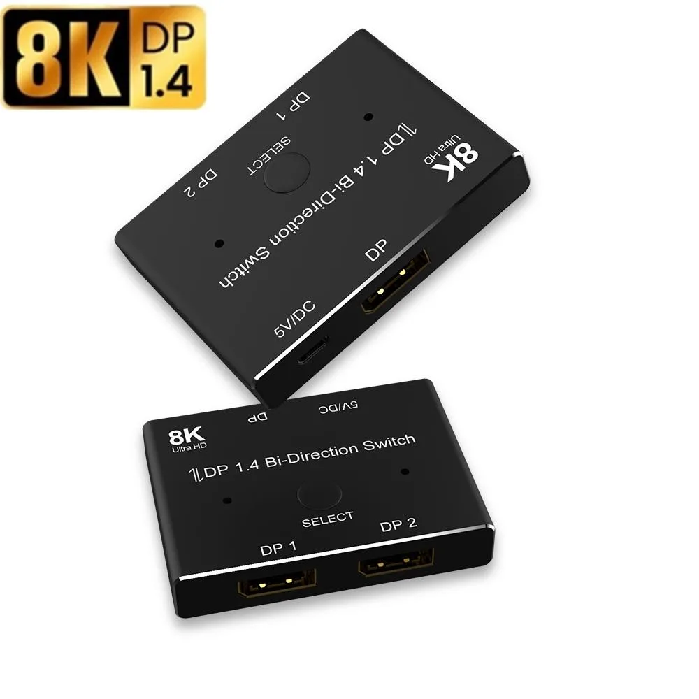 AUBEAMTO AUBEAMTO DP 1.4 Bidirectional Splitter 2-in-1-out 8K@60Hz — product photo