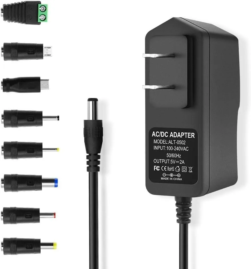 VOVOV VOVOV 5V 2A AC Adapter 5.5×2.5mm 8 Tips — product photo