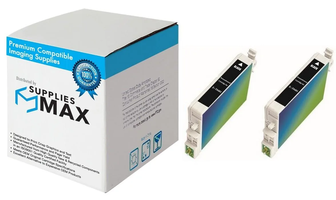 SuppliesMax SuppliesMax T048120-D2 Black Inkjet Cartridge 2 Pack 650 Pages — product photo