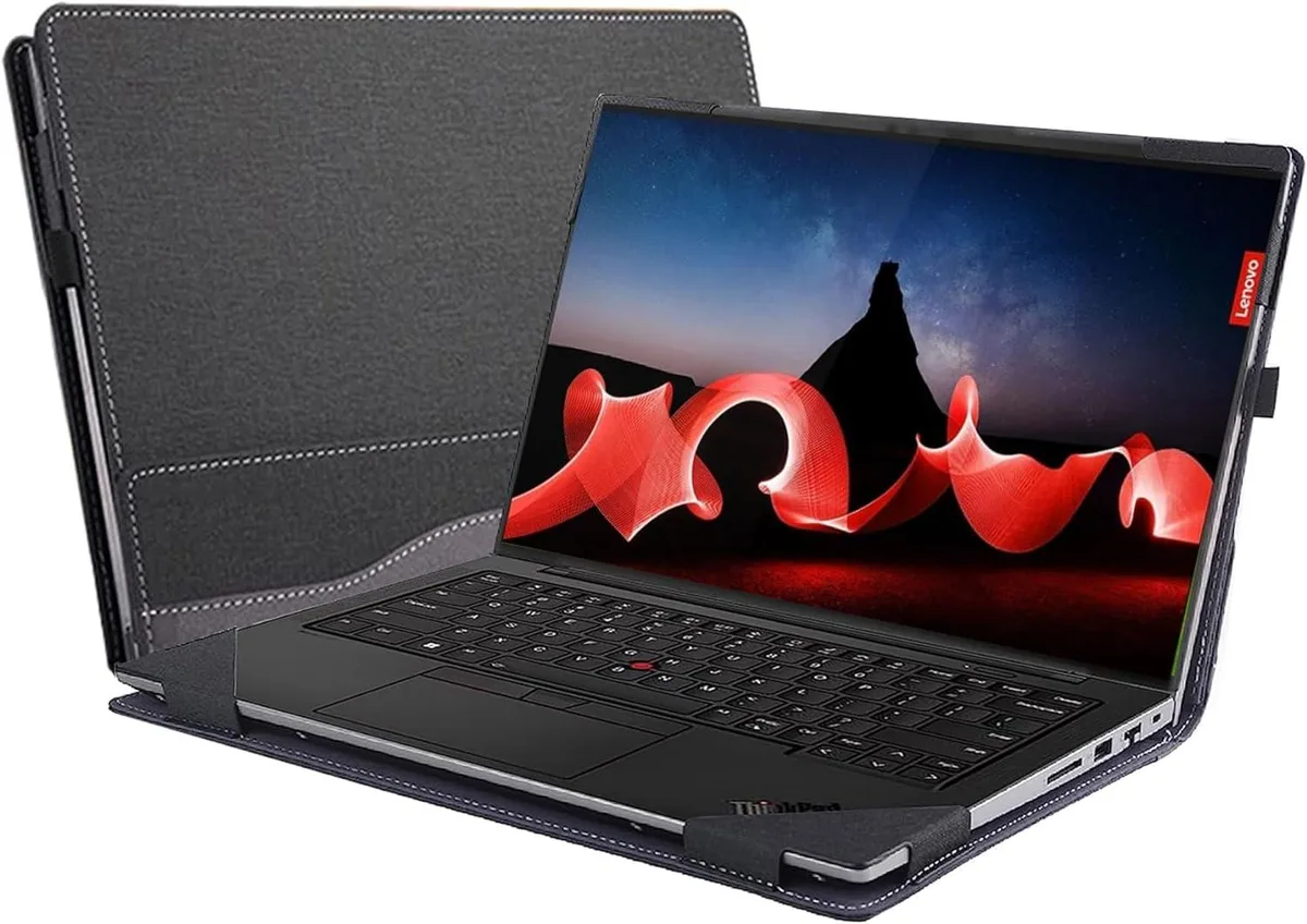 BONAEVER BONAEVER Hard Case for ThinkPad X1 Carbon Gen 11/10/9 Yoga Gen 8/7/6 14" Black — product photo