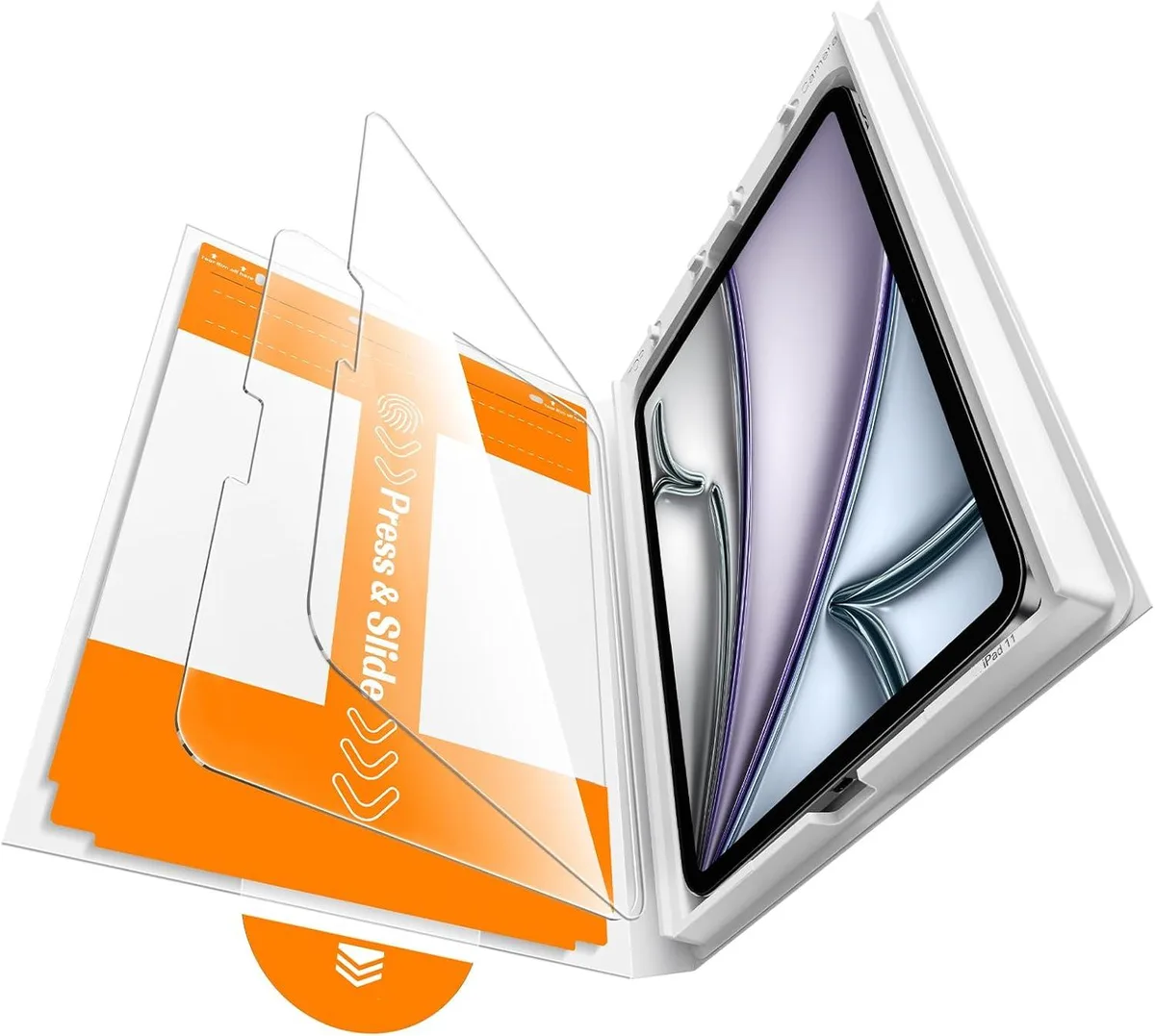 Two clear tempered glass screen protectors in packaging for 11-inch iPad Air