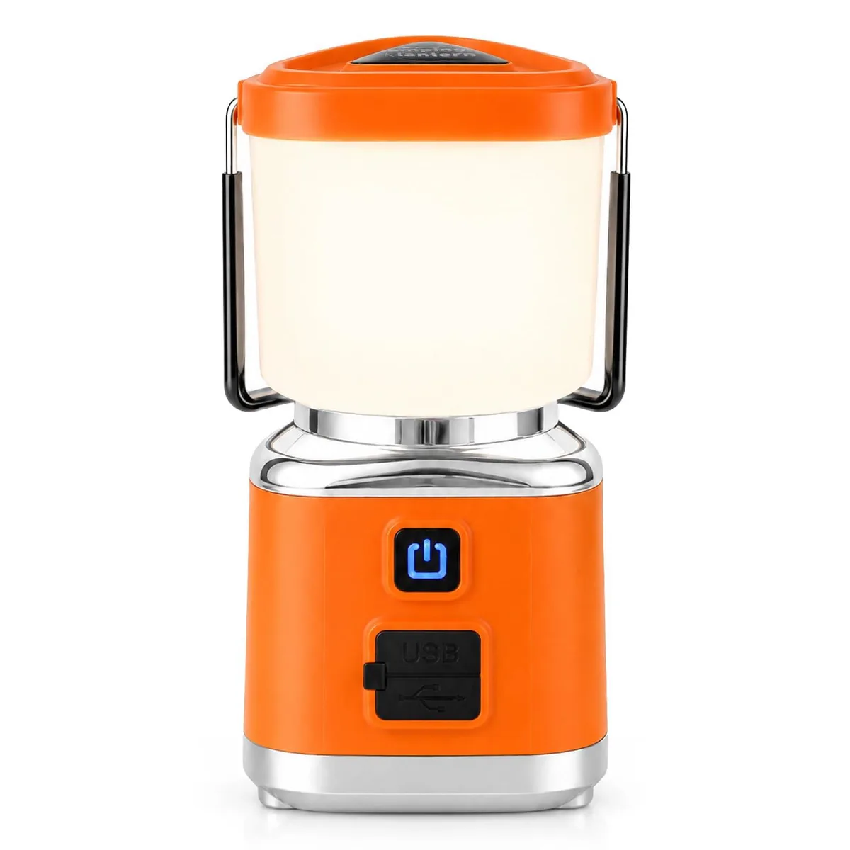 Black cylindrical LED flashlight lantern 2.56 inches wide with compact portable design