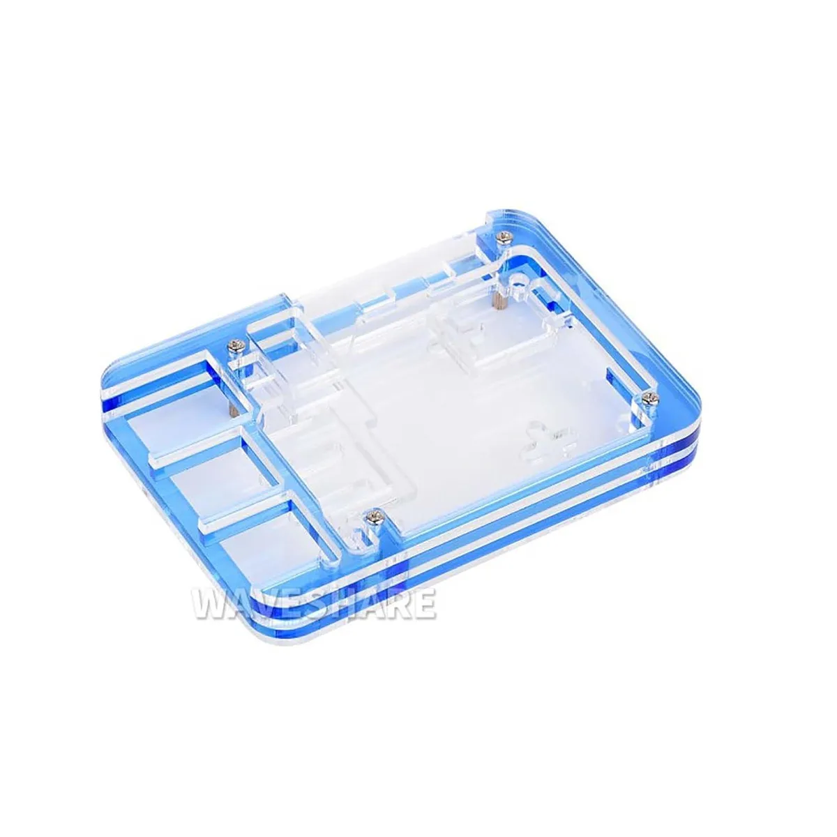LORDWORLD LORDWORLD Transparent & Blue Acrylic Case for Raspberry Pi 5 with Power Button — product photo