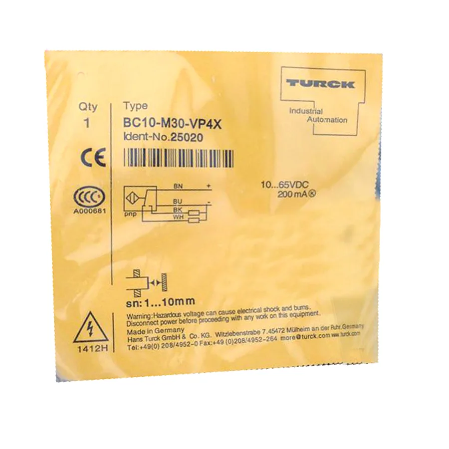 Turck Turck BC10-M30-VP4X 25020 Inductive Sensor PNP M30×1.5 10mm 10-65VDC 233g — product photo