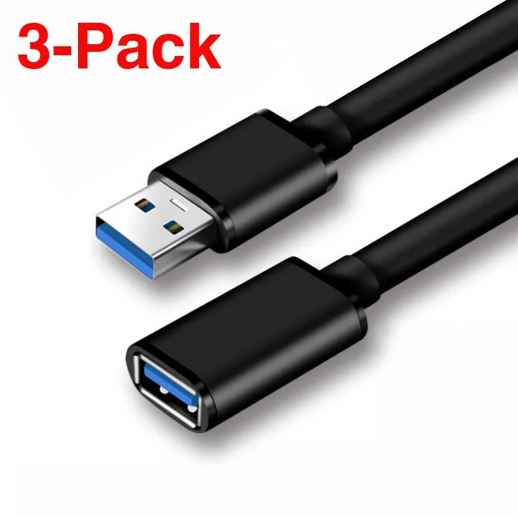 ESTONE ESTONE USB 3.0 Extension Cable A Male to Female 3.3Ft 3-Pack — product photo