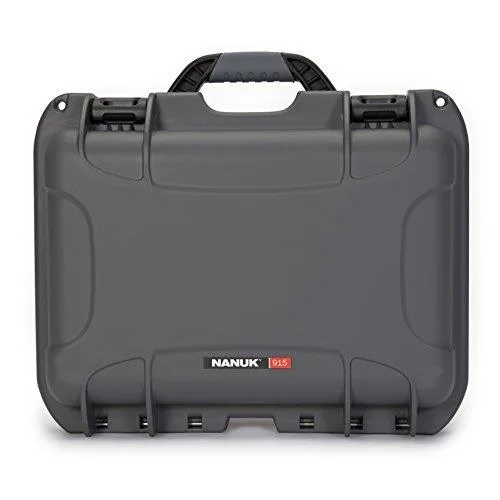 Graphite NANUK 915 waterproof camera case with PowerClaw latches