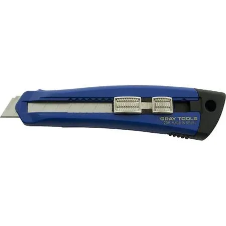 Gray Tools 208 snap-off knife with rubber grip and internal spare blades