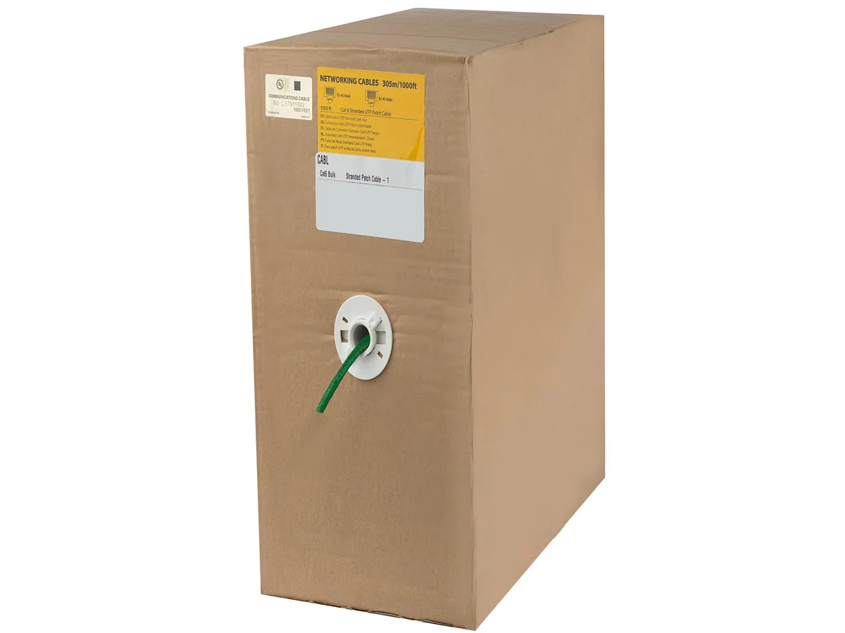 STARTECH STARTECH WIRC6PATGNRL Cat6 network ethernet cable 1000 ft green — product photo