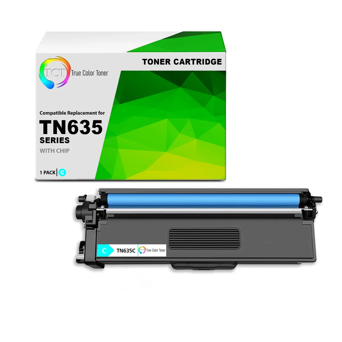 TCT TCT TN635C Cyan Toner Cartridge 1800 Pages — product photo