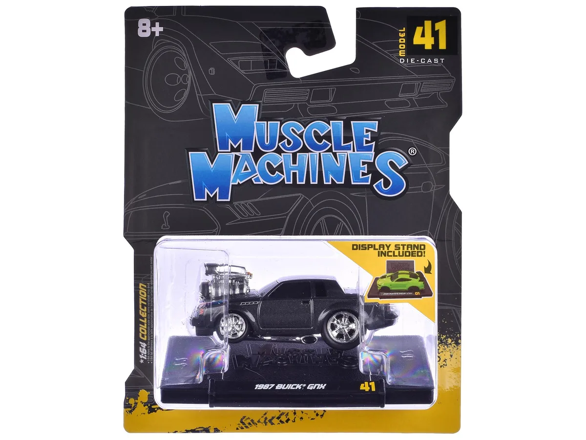 Muscle Machines Muscle Machines 1987 Buick GNX Black Metallic 1/64 Diecast Hobby Collectible — product photo