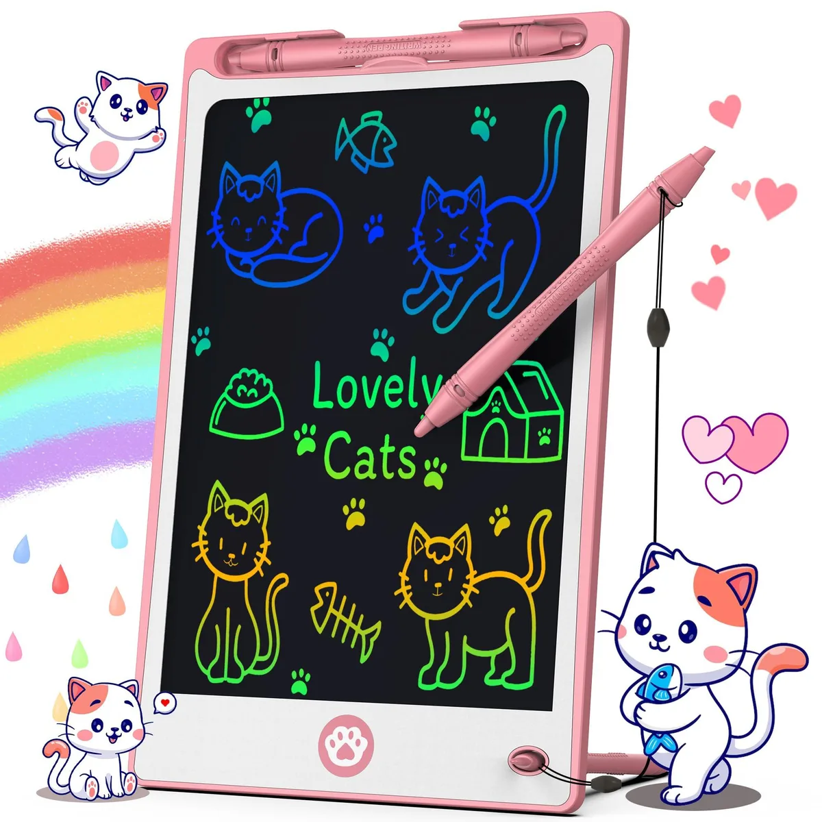hockvill GY-WT-8802 8.8 Inch LCD Drawing Board Pink — product photo