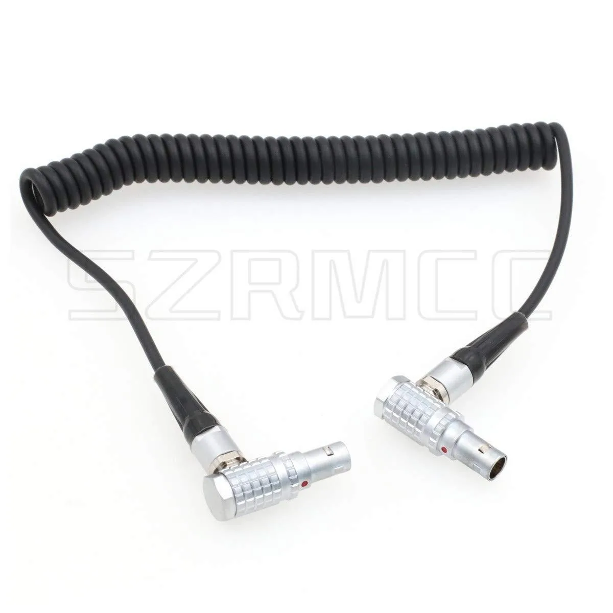 ARENTI ARENTI Right Angle 5 Pin Male Coiled Cable 15in 38cm 31.5in 80cm 2 in 1 accessory — product photo