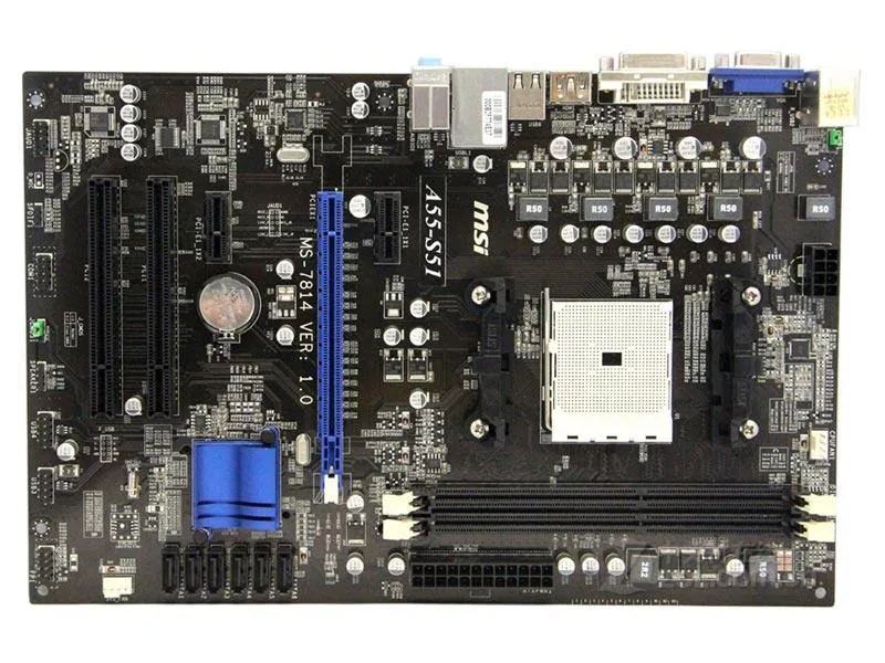 MSI MSI A55-S51 AMD A55 motherboard Socket FM1 DDR3 16GB Micro ATX — product photo