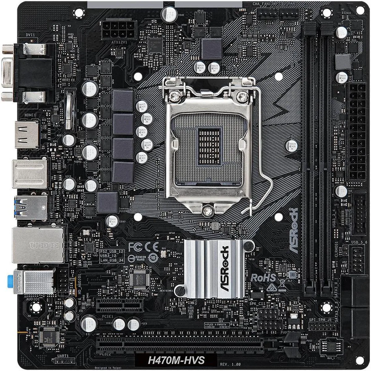 ASRock ASRock H470M-HVS Intel motherboard LGA 1200 — product photo