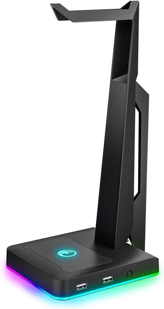 BFKK BFKK RGB Headset Stand 2 USB 2.0 Ports Black — product photo