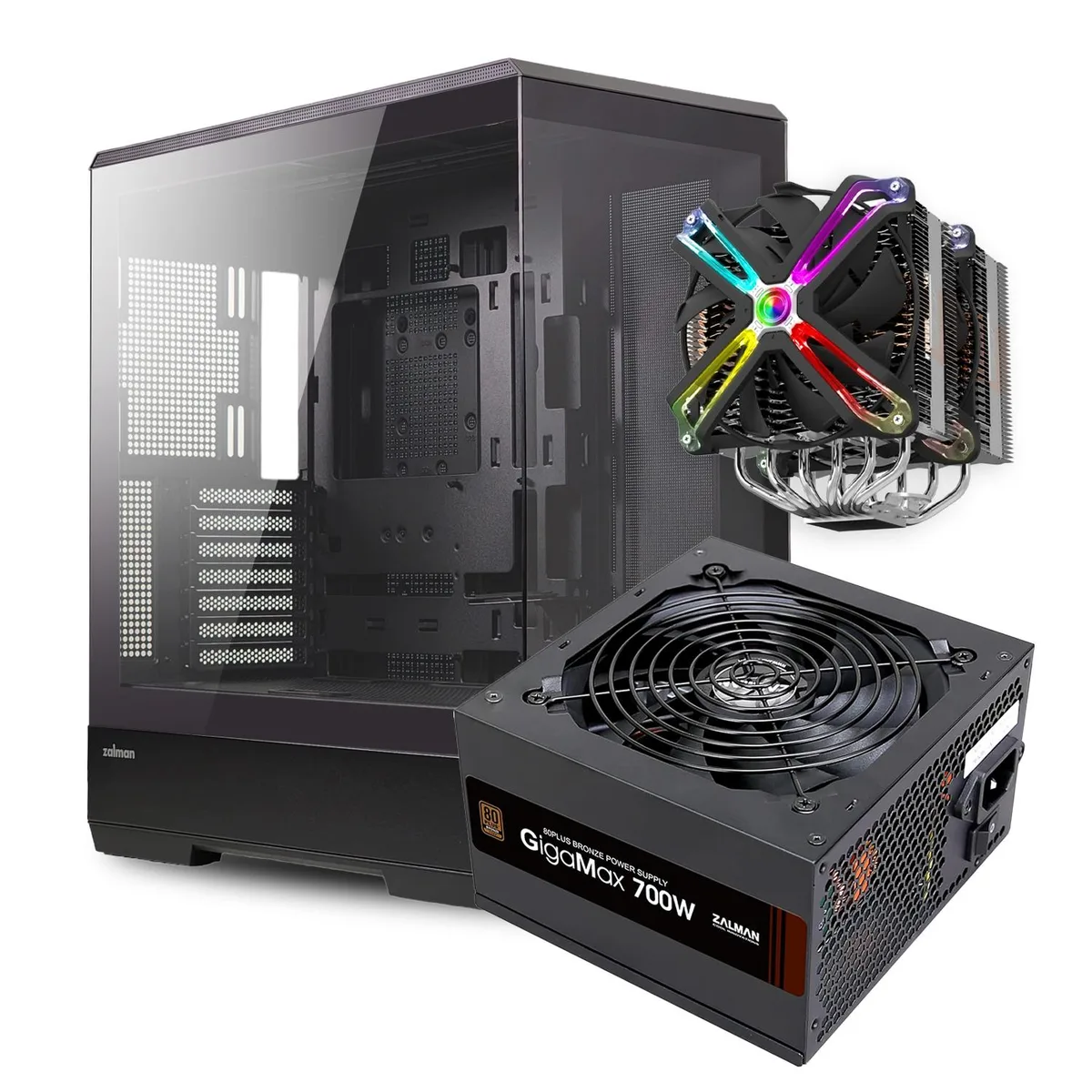 Zalman Zalman P50 ATX Case + CNPS20X Cooler + Gigamax 700W PSU — product photo