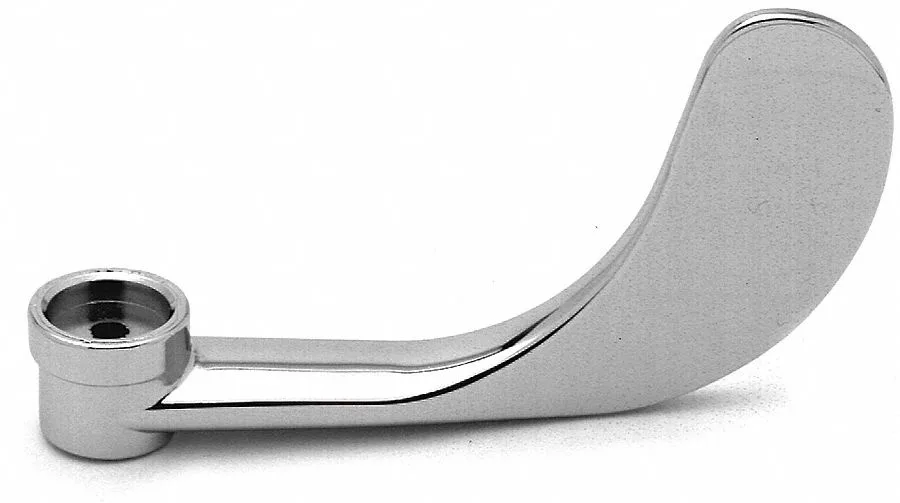 T&S Brass T&S Brass B-WH4-H 4" Hot Faucet Handle Wrist Blade Chrome bath hardware — product photo