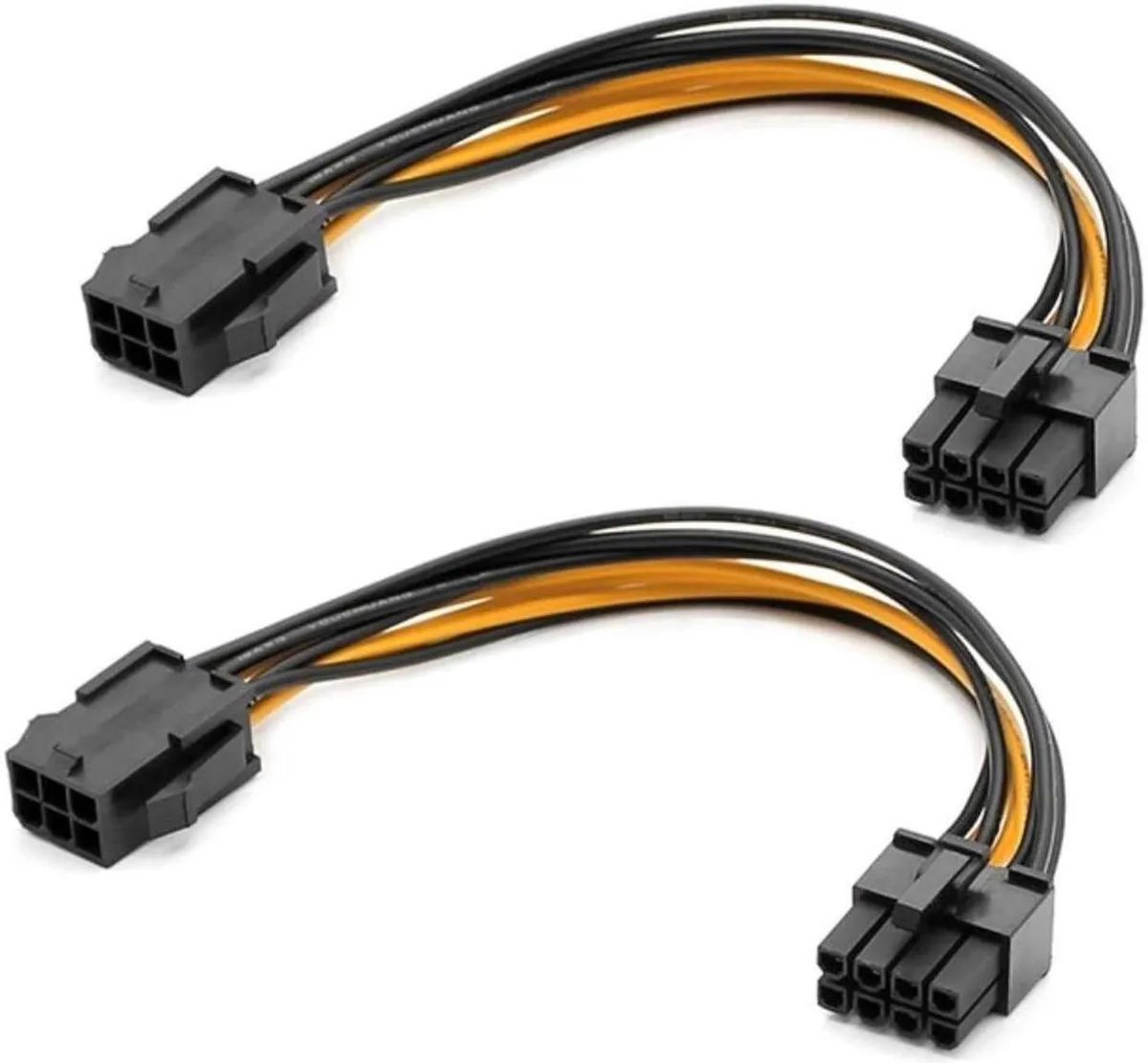 Vszerda Vszerda 2-Pack 6-Pin to 8-Pin PCIe Power Cable 7.8 Inch — product photo