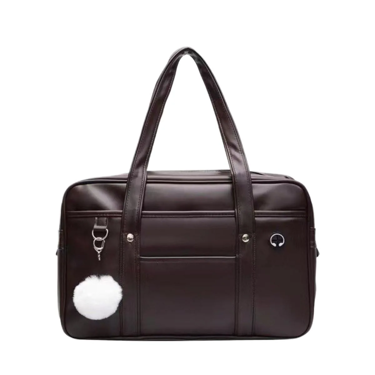 Batianda Batianda 2 in 1 Accessories Leather Laptop Tote Messenger Bag brown — product photo