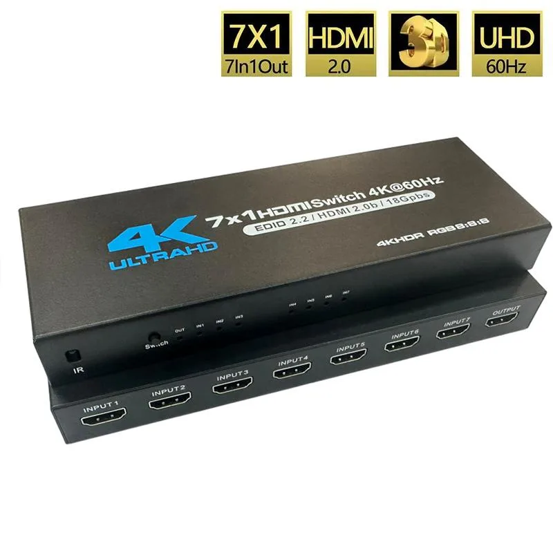 Jansicotek Jansicotek HDMI Switch 7 Ports 4K 60Hz Remote — product photo
