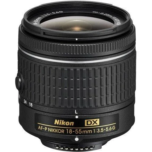 Nikon Inc Nikon AF-P DX NIKKOR 18-55mm f/3.5-5.6G camera lens — product photo