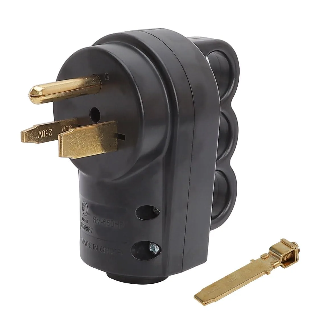 LORDWORLD LORDWORLD NEMA 6-30P/6-50P 30A/50A 250V Welder Rewirable Power Plug Black — product photo