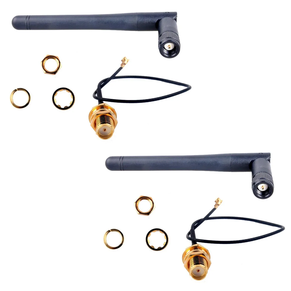  DIYmall 2.4G WiFi Antenna 3DBI U.FL to SMA Cable 2pcs — product photo