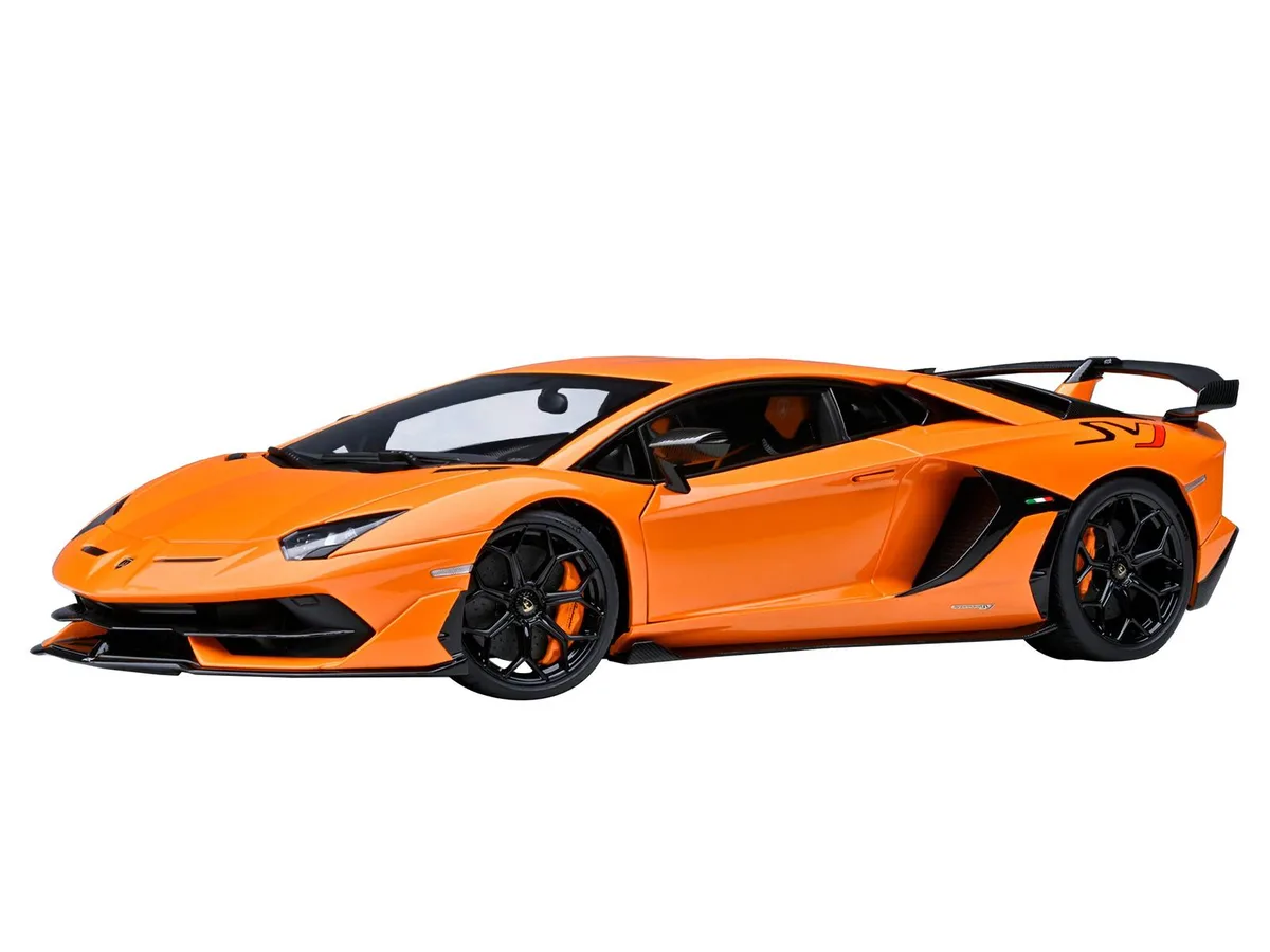 Autoart Autoart Lamborghini Aventador SVJ Arancio Atlas Pearl Orange 1/18 Hobby Collectible — product photo
