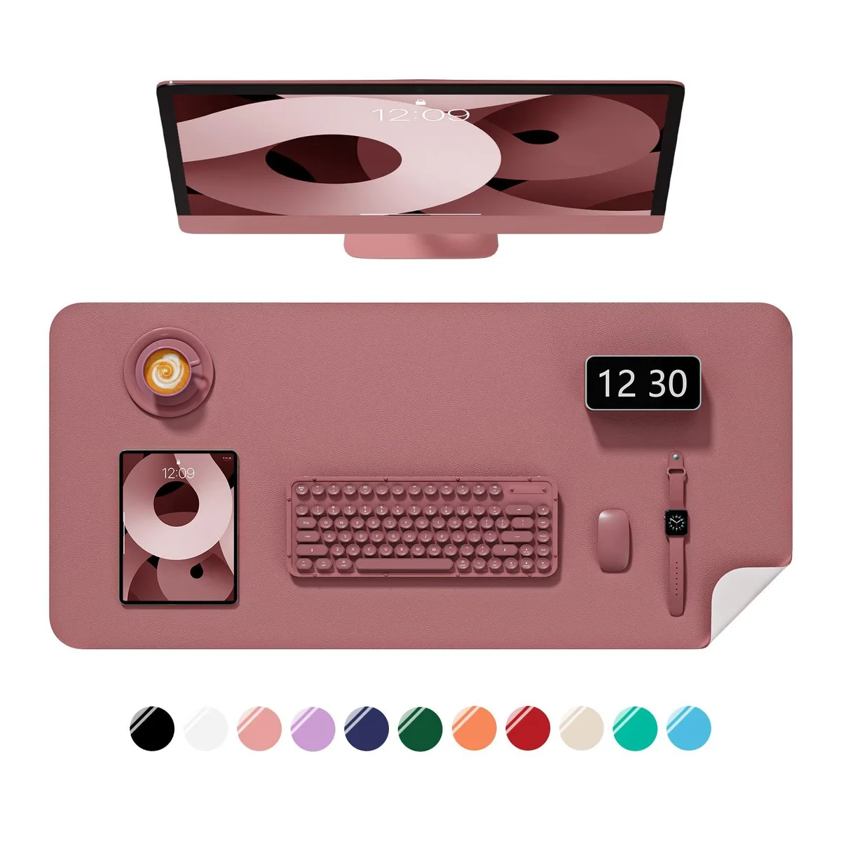 Keychron ZM-PU-76x36 Desk Pad 30 x 14 inch Deep Red — product photo