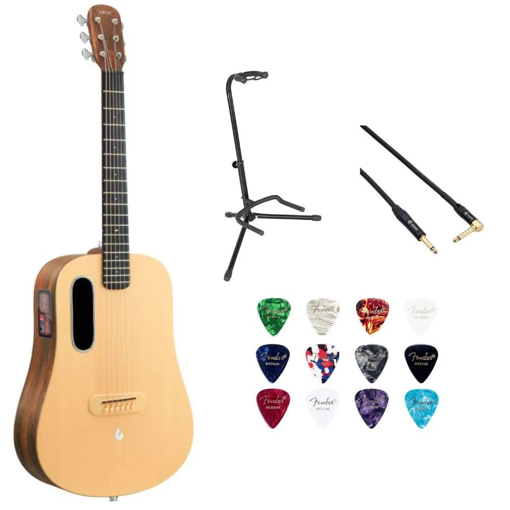 Lava Lava ME 4 Spruce 36" Acoustic-Electric Guitar Bundle with Lite Bag, Stand, Cable &amp; Picks — product photo