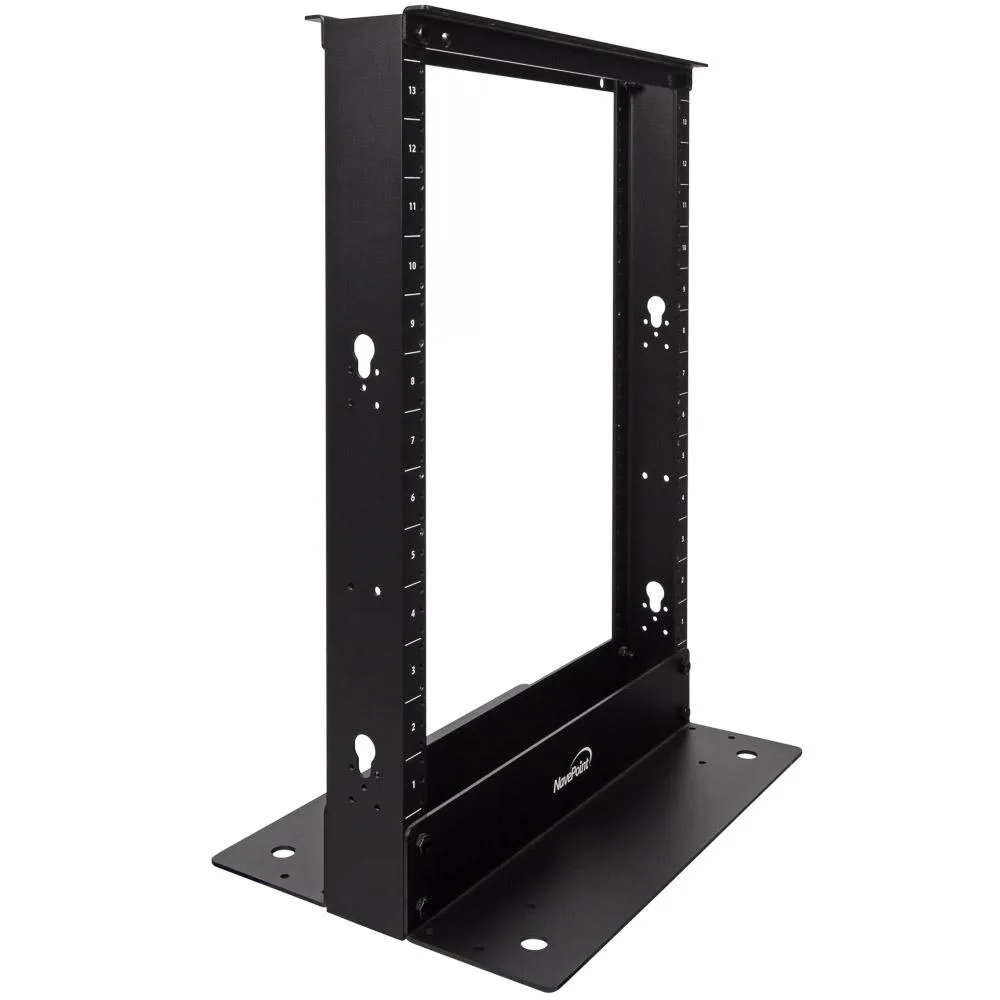 NavePoint NavePoint 13U 2-Post Open Frame Server Rack 19" Threaded Hole Black — product photo