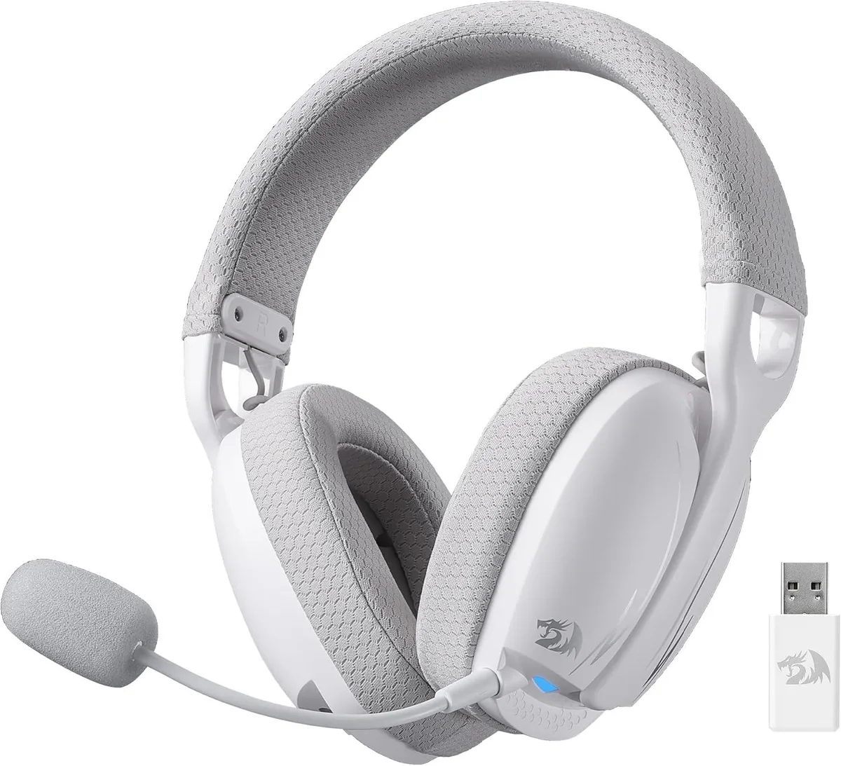 Redragon Redragon H878 3-Mode Wireless Gaming Headset White&amp;Gray — product photo
